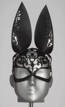 Lilly Luxury Leather Couture Bunny Mask by VoyeurX